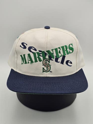 Vintage Seattle Mariners MLB Sports Baseball Logo 7 SAMPLE Cap Hat Vtg Snapback