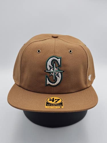 NEW Seattle Mariners Carhartt '47 Collab SOLD OUT Snapback Khaki Sports Hat