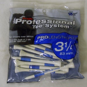 Pride Professional Tee System (3 1/4" White/Blue 15pk tees) Pro Length-Plus NEW