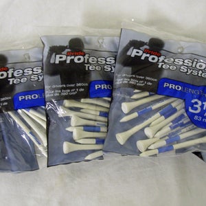 Pride Professional Tee System (3 1/4" Wht/Blue, 3pk, 45 Tot) Pro Length-Plus NEW