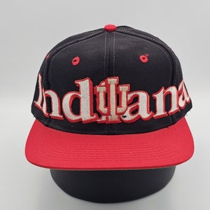 NEW Vintage Indiana Hoosiers NCAA College Sports Wrap Around Logo 7 Hat Snapback
