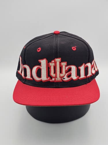 NEW Vintage Indiana Hoosiers NCAA College Sports Wrap Around Logo 7 Hat Snapback