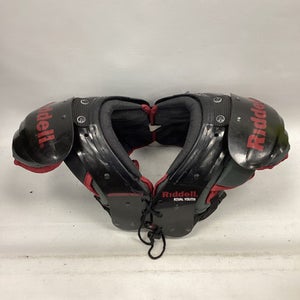 Used Riddell RIVAL YOUTH FB Shoulder Pads Black MD 11851-S000035595