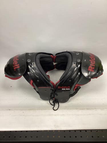 Used Riddell RIVAL YOUTH FB Shoulder Pads Black MD 11851-S000035595