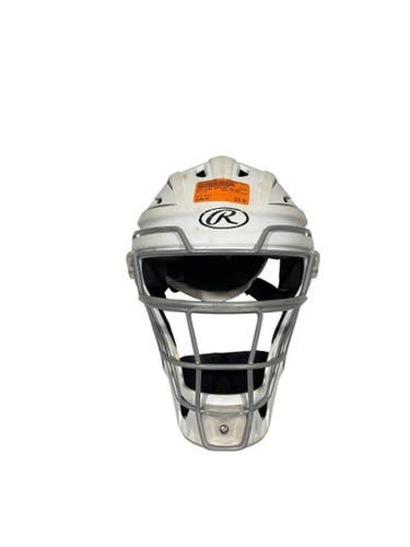 Used Rawlings CATCHER GEAR Catchers Helmet w/Mask White LG 11847-S000028300