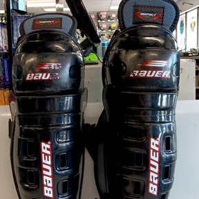 Used Bauer IMPACT FORCE Senior Shin Guards None 16" 11858-S000077684