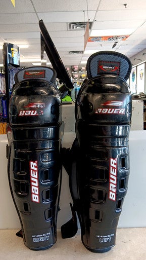 Used Bauer IMPACT FORCE Senior Shin Guards None 16" 11858-S000077684