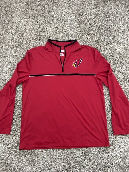 ARIZONA CARDINALS NFL Team Apparel 1/4 Zip Long Sleeve Men's XL Red