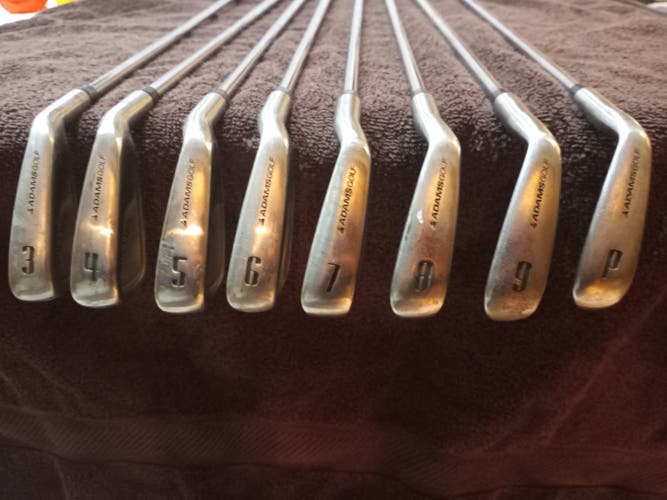 Used Men's Adams Right Handed Tight Lies Iron Set Regular Flex Steel Shaft
