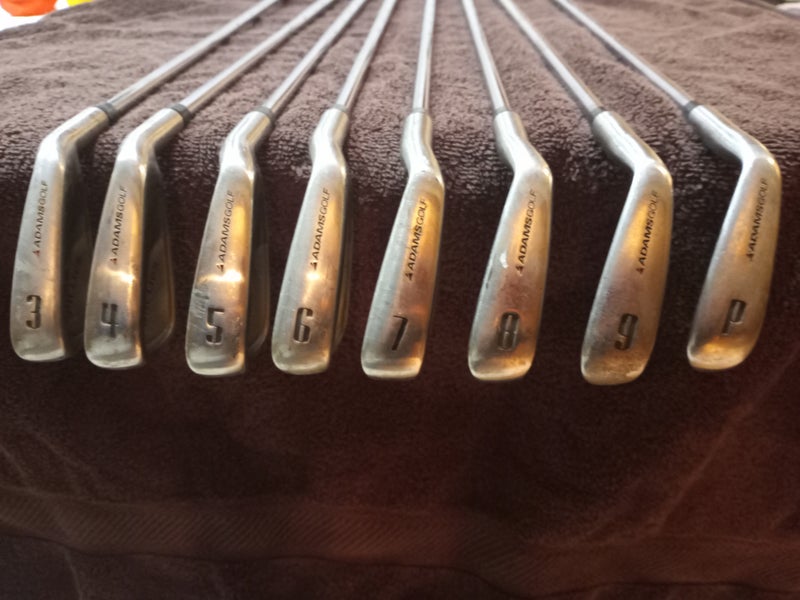 Used Men's Adams Right Handed Tight Lies Iron Set Regular Flex Steel Shaft