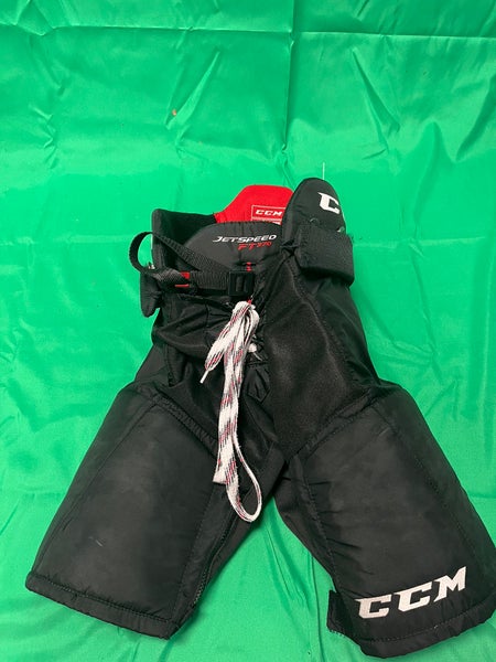 Black Junior Medium CCM JetSpeed FT370 Hockey Pants (Used)