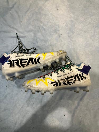 White  Adult Adidas Freak 22 Superbowl Football Cleats Size 10