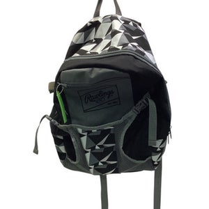 Used Rawlings 2 BAT BACK PACK BB/SB Player Backpack Black 11347-S000252414