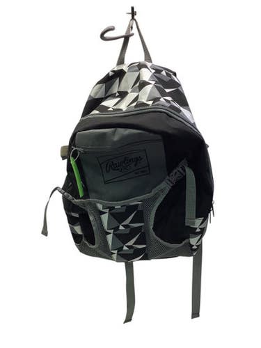 Used Rawlings 2 BAT BACK PACK BB/SB Player Backpack Black 11347-S000252414