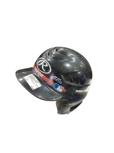 Used Rawlings VAPOR 6 1/2 - 7 1-2 Batting Helmet No Mask Black S/M 11347-S000252409