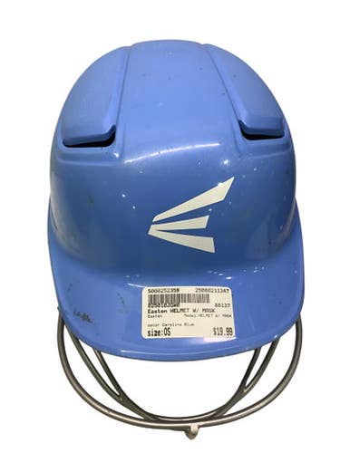 Used Easton HELMET W/ MASK Batting Helmet w/Mask Carolina Blue One Size 11347-S000252359