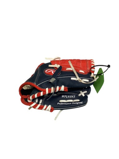 Used Rawlings PL90SN BB/SB Glove T-ball Red 9" 11347-S000252348