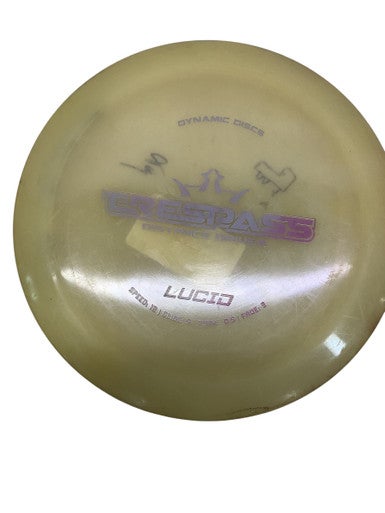 Used Dynamic Discs LUCID TRESPASS Disc Golf Driver Yellow 11347-S000252297