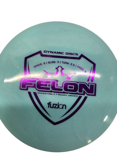 Used Dynamic Discs FUZION FELON Disc Golf Driver Carolina Blue 11347-S000252298