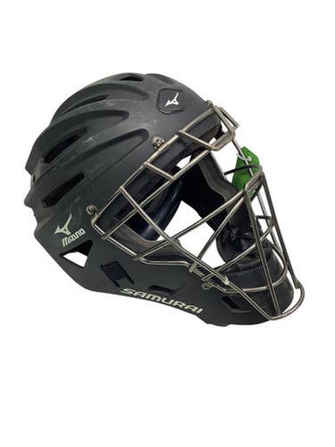 Used Mizuno SAMURAI CATCHERS MASK Catchers Helmet w/Mask Black S/M 11347-S000252223