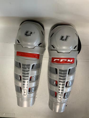 Used CCM ULTRA 08 Senior Shin Guards Grey 14" 11823-S000033184