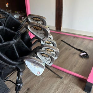 Men's Ping i3 Blade Left Hand Iron Set Regular Flex  Steel Shaft (Used)