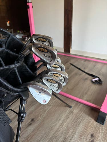 Men's Ping i3 Blade Left Hand Iron Set Regular Flex  Steel Shaft (Used)