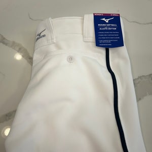 White Women's XS Adult Mizuno Game Pants (New)