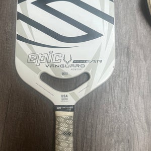 White Selkirk Vanguard Power Air Epic Midweight Pickleball Paddle (Used)