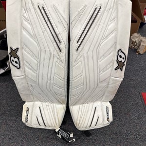 White Intermediate Brian's GNETik X5 Goalie Leg Pads (Used) | 31" +1"