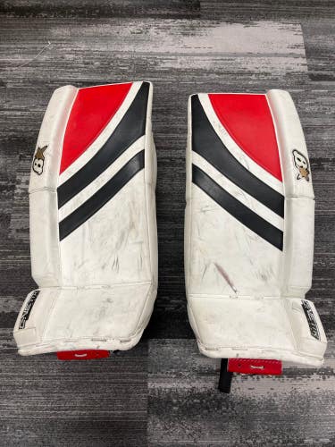 White 27" Junior Brian's GNETiK Pure Goalie Leg Pads (Used)