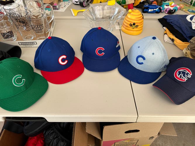 Lot - Chicago Cubs New Era On-Field Hats Size 7