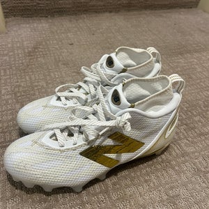 New NB White And Gold Freeze Cleats