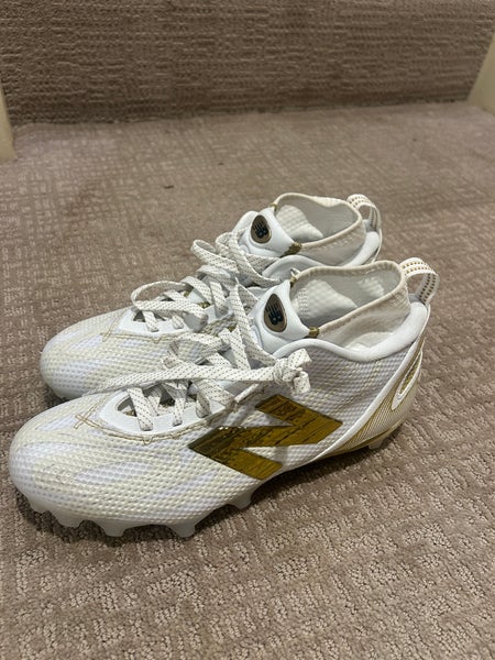 New NB White And Gold Freeze Cleats