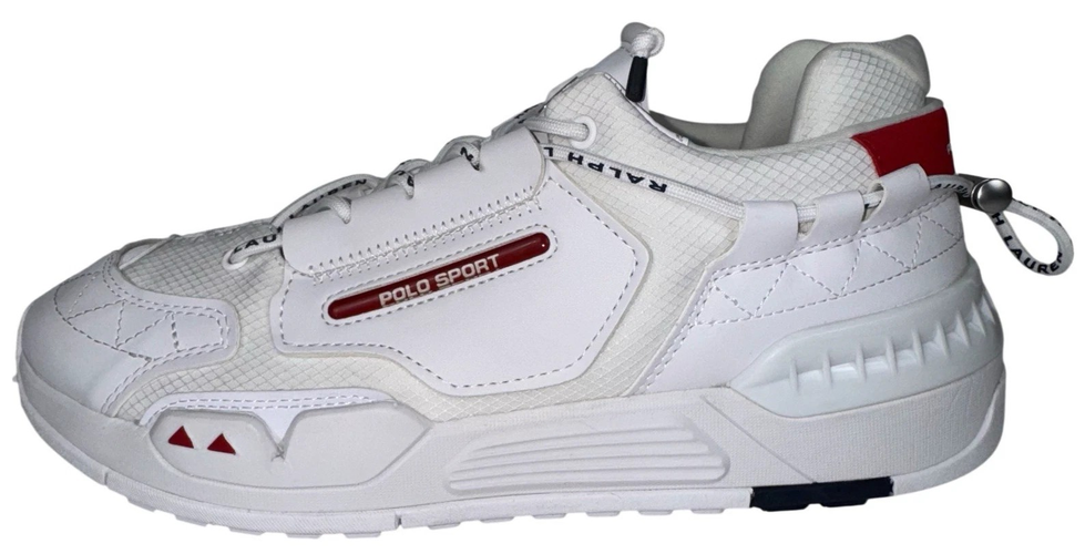 Ralph Lauren Polo Sport Mens Size 11 Sneaker White Red Shoes Kicks NEW