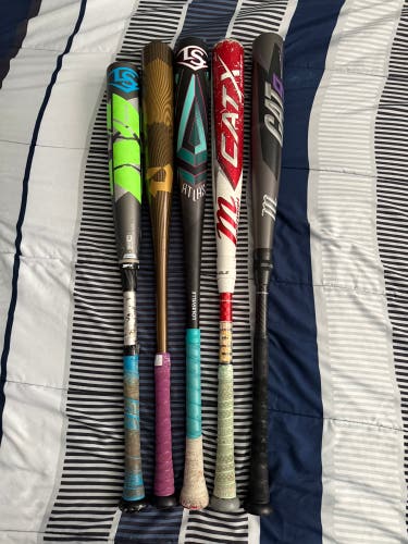 Bbcor bats for sale BARELY USED, RARE LSU CAT 9!!
