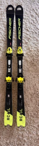 Men's 2023 Fischer 155 cm Racing RC4 World Cup SL Skis With Bindings Max Din 14 (Used)