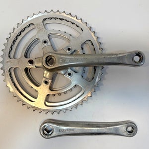 Vintage SR Sakae Ringyo Custom 165mm 52/47/34 Silver Aluminum Triple Crankset
