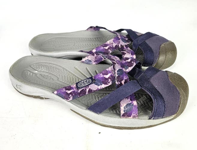 KEEN Kira Mule Slide Sandals Shoes Women's Size: 9.5 Purple Floral Hawaiian