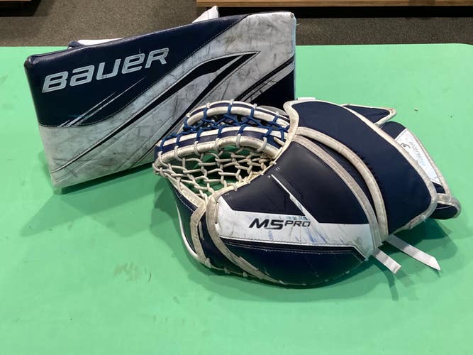 Senior Bauer M5 Pro Goalie Gloves & Blockers Regular (Used)