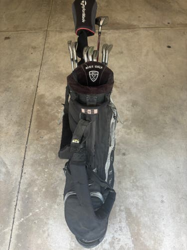 Nike golf bag with Taylor made golf club set