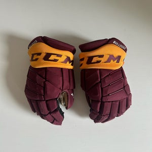Used Maroon/Gold Senior CCM HGPJS 14" Pro Stock Gloves