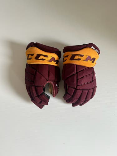 Used Maroon/Gold Senior CCM HGPJS 14" Pro Stock Gloves