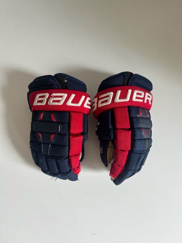 Used Red/White/Blue Bauer Nexus 2N 14" Pro Stock Gloves