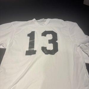 Number 13 white hockey jersey