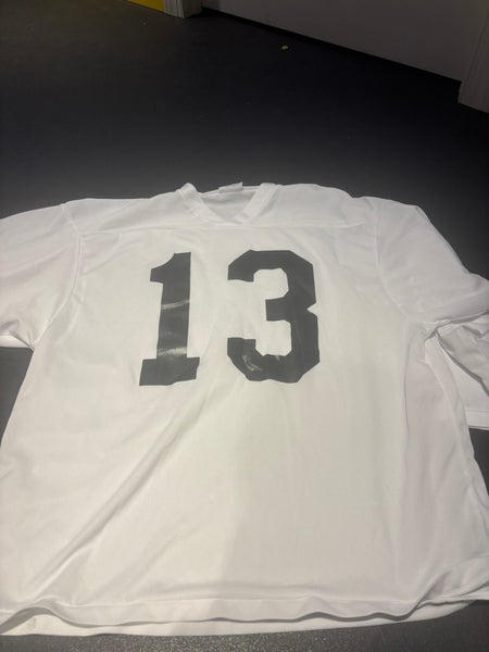 Number 13 white hockey jersey