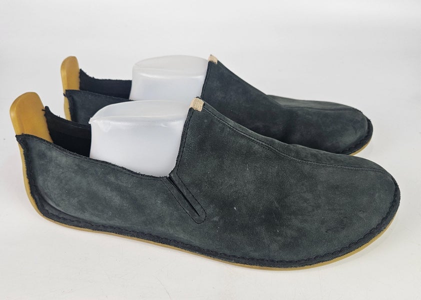 VIVOBAREFOOT Soul Of Africa Ababa Mens Charcoal Leather Slip-on Shoes 49 / 16