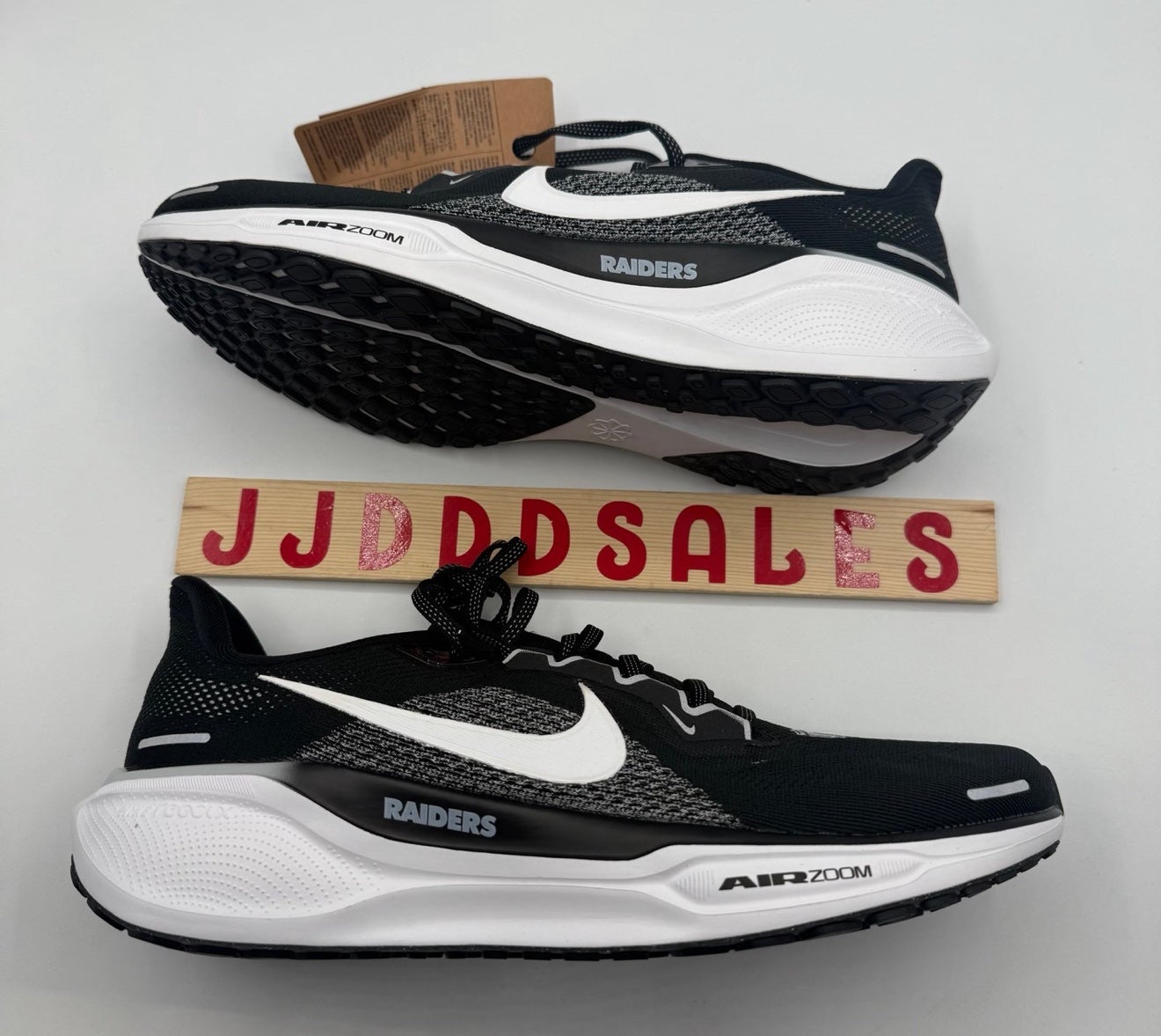 Nike Air Zoom Pegasus 41 LV Raiders Men Size 13 Black Silver White FZ5093-001 Nike Pegasus 41 Nfl Las Vegas Raiders Black / White - Sep  main image 4