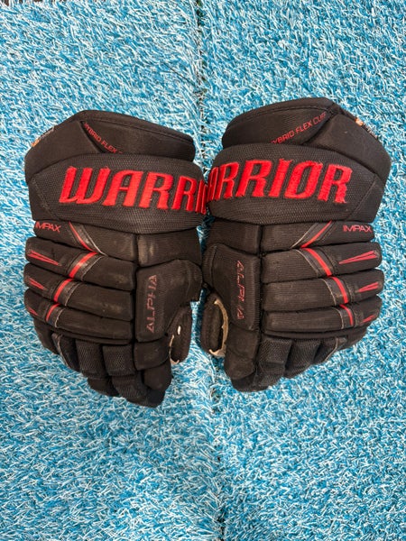 Black Junior Warrior Alpha Pro Gloves 12" (Used)