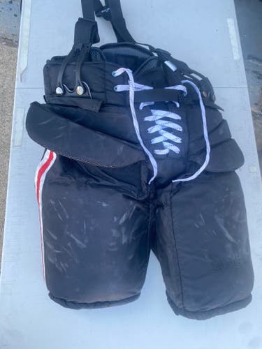 Vaughn Pro Stock Goalie Pants Large Blackhawks WEEKS 3382